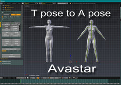 Tpose to Apose & Back in Avastar - Tutorial