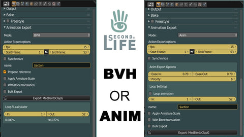 Second Life Animation - BVH or ANIM - Tutorial